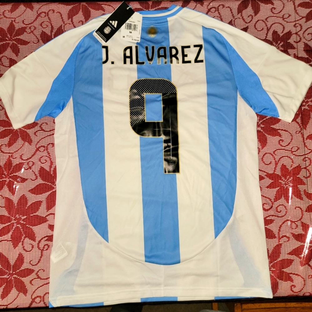 2024 Argentina Home Jersey #9 Julian Álvarez ADIDAS Copa America Farewell Kit